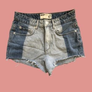 Garage two toned denim shorts